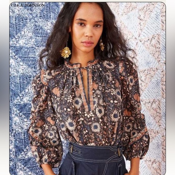 Ulla Johnson Manet Blouse in Obsidian - Picture 13 of 13